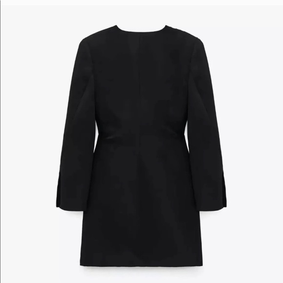 Zara black draped dress - Picture 7 of 15
